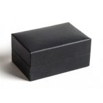 BLACK - 4710 - ESTOJO ALIANÇAS FORRADO IMITAÇÃO PELE - 74X48X40MM