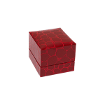 CROCO - 4001 - ESTOJO ANEL FORRADO IMITAÇÃO CROCODILO - 47X51X41 MM